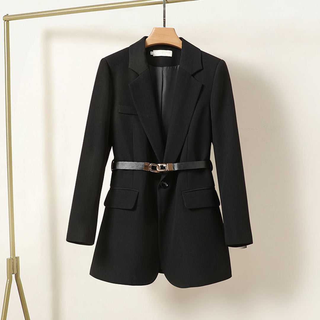 Dam Blazer i Modern Stil, Högkvalitativt Tyg, Perfekt för Arbete och Fritid – Finns i S, M, L, XL 8