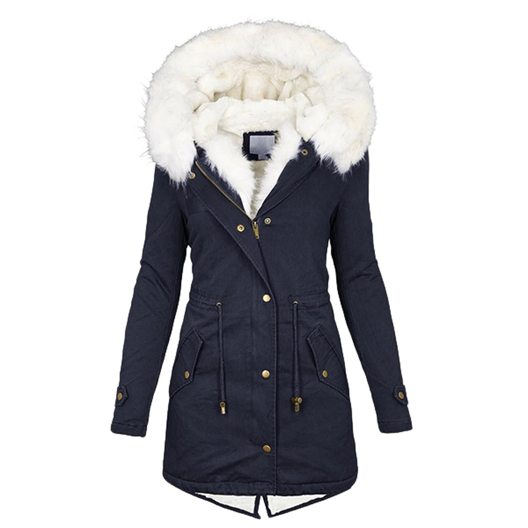 Dam Vinterjacka Trendig Varm Polyester-3