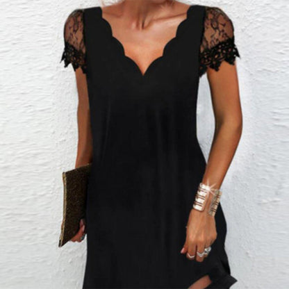 Dam Sommarklänning Trendig Lätt Material Andningsbar Design-2