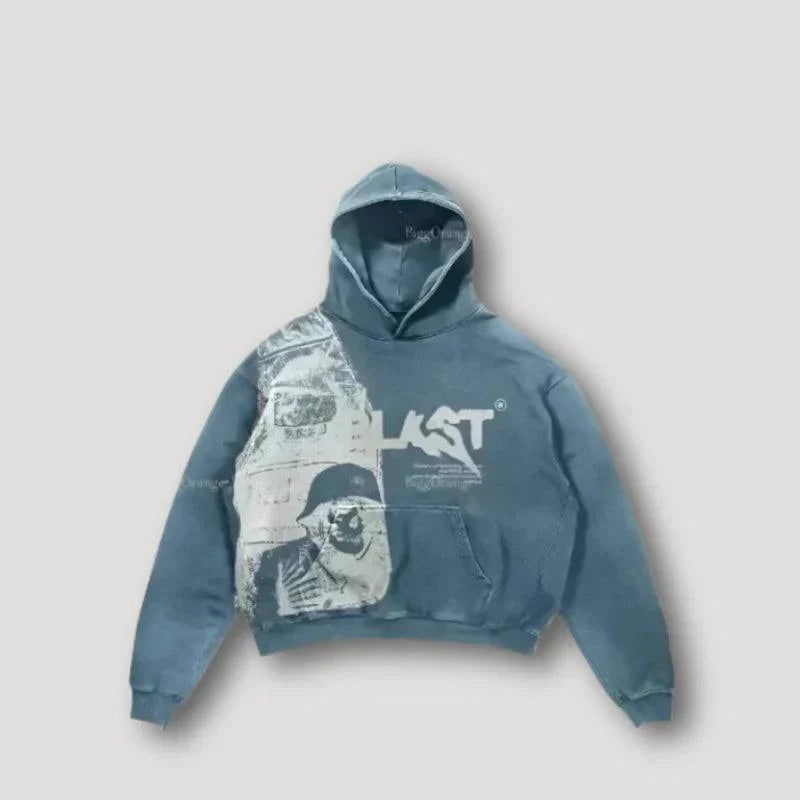 Unisex Hoodie Grafisk Design 100% Bomull Streetwear-2