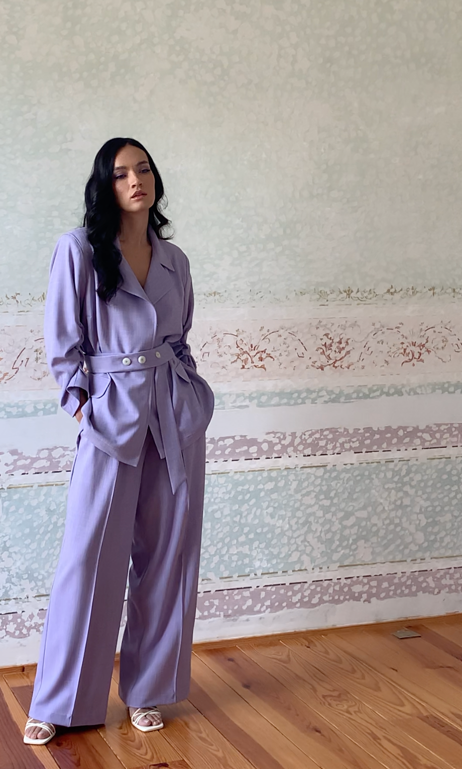 Dam Blazer Modern Polyester Rayon Elegant Silhuett-2