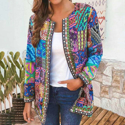 Damjacka Tidlös Design Polyester för Dam - Elegant och Mångsidig Jacka-3