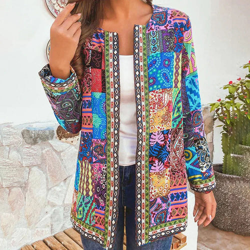 Damjacka Tidlös Design Polyester för Dam - Elegant och Mångsidig Jacka-1
