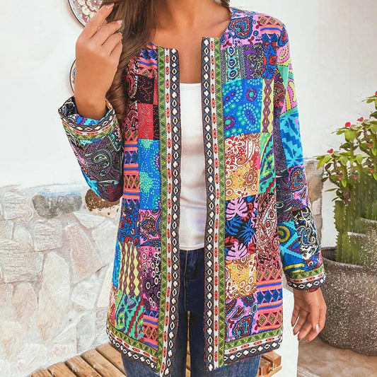 Damjacka Tidlös Design Polyester för Dam - Elegant och Mångsidig Jacka-1
