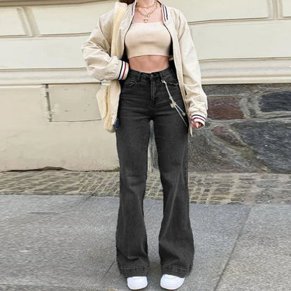 Dam Jeans Stretch Medelhög Midja Modern Passform 7