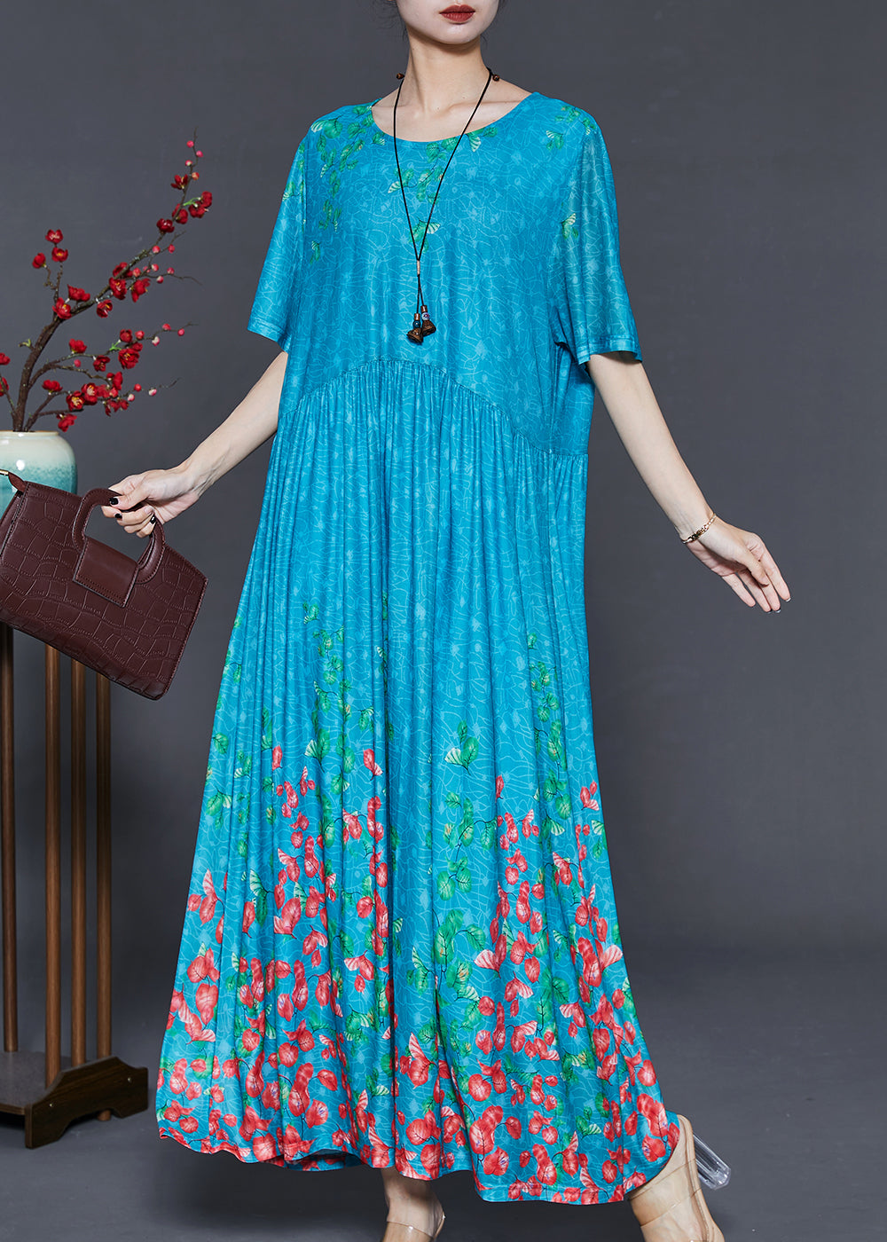 Fina Dam Klänningar Modern Stil Polyester Elegant Silhuett-1