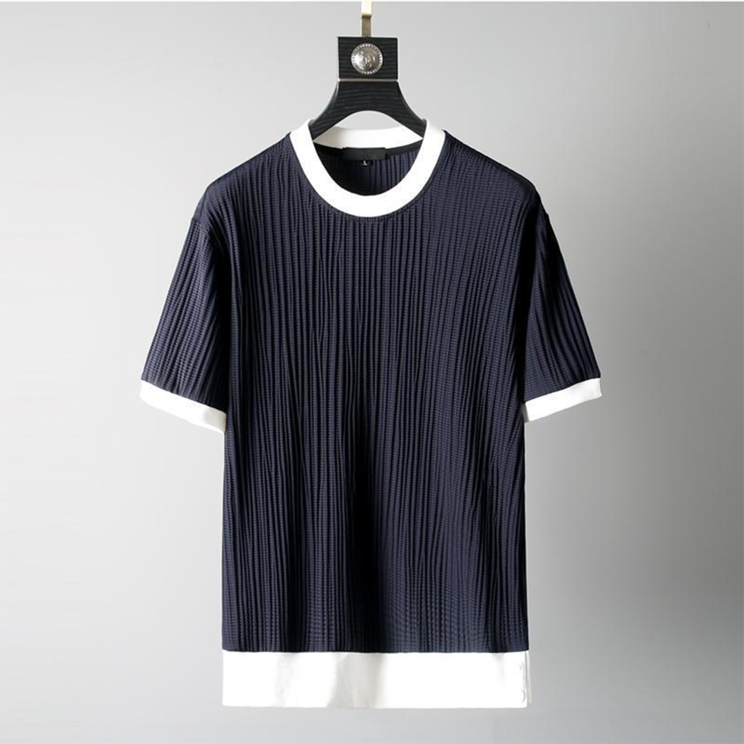 Herr Sommarkläder Uppsättning Kortärmad T-shirt och Shorts Polyester-2