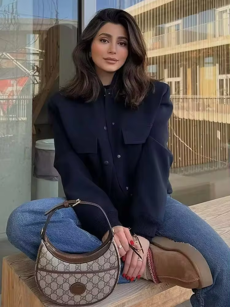 Dam Fickjacka Långa Ärmar Normal Tjocklek-2