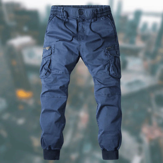 Herr Cargo Byxor med Flera Fickor och Hållbart Material – Modern och Bekväm Silhuett 1