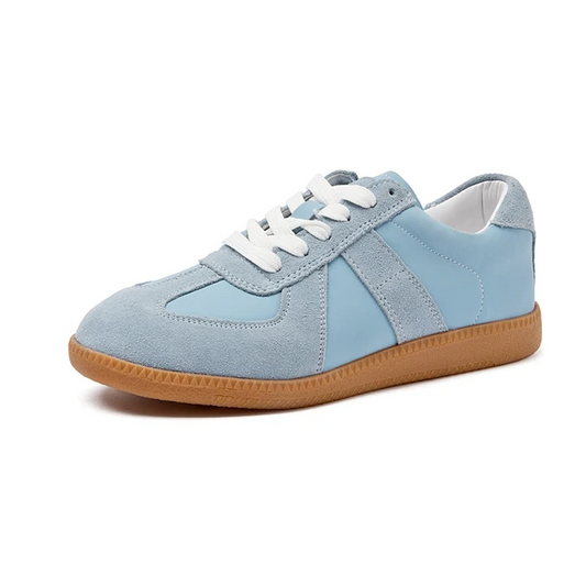 Kvinnors Sneakers Platta Läder-1