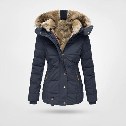 Dam Vinterjacka Sportig Polyester med Huva 4