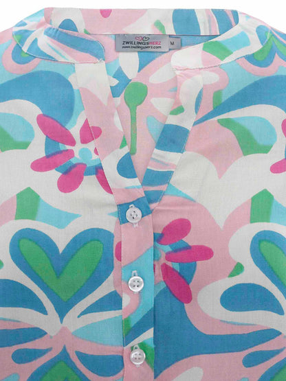 Blus Dam V-hals Långärmad Avslappnad Polyester Exklusiv Design-3