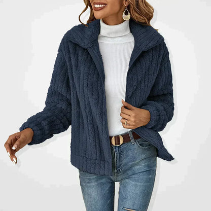 Vinterkardigan för Kvinnor i 100% Ull – Elegant och Trendig Design, Flera Storlekar S-XL 2
