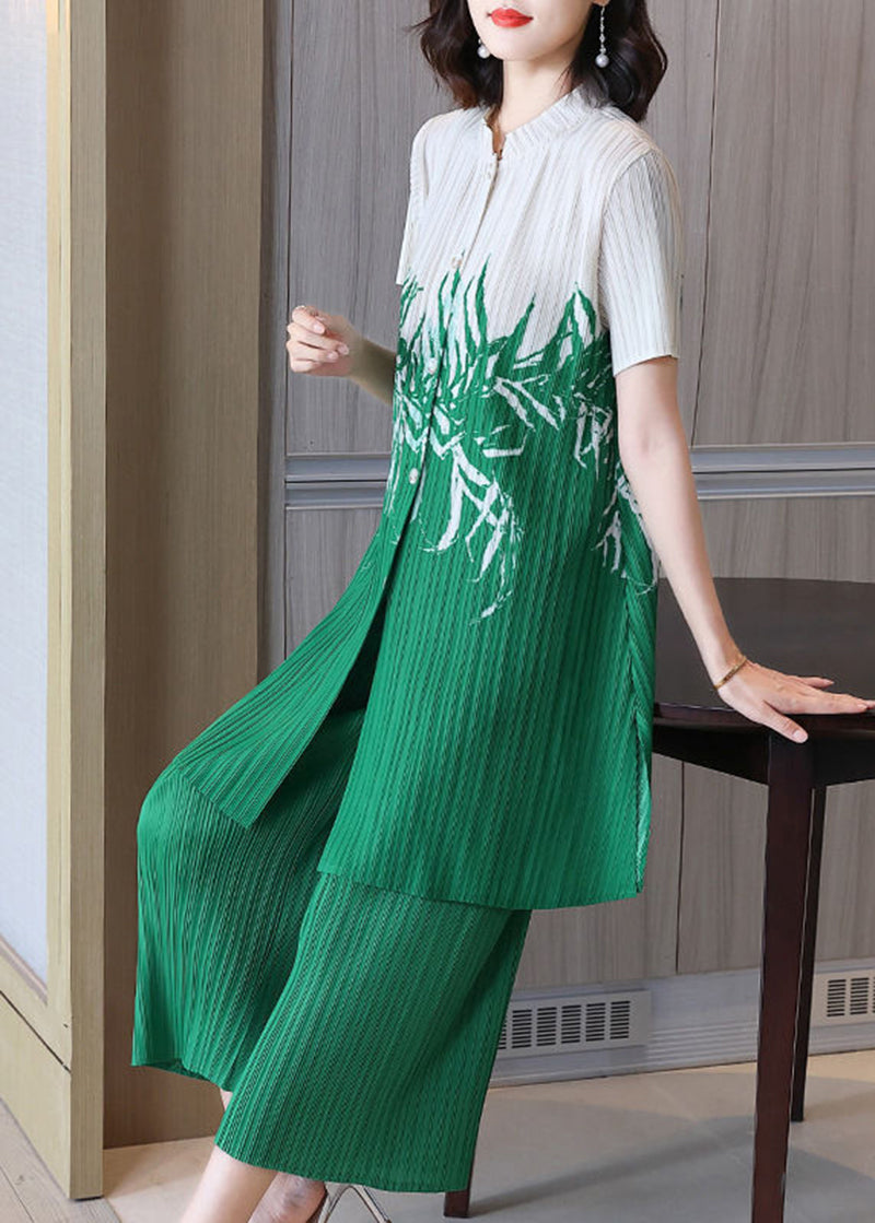 Kvinnors Tvådelat Set Färgglada Mönster Polyester-2