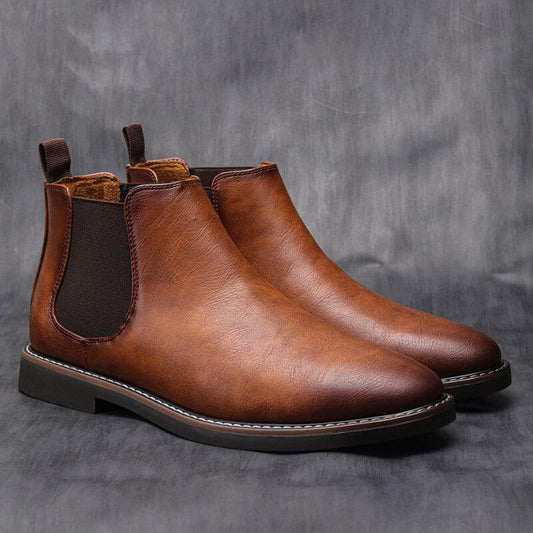 Herrskor Läder Klassisk Stil Ergonomisk Design Hållbarhet-1
