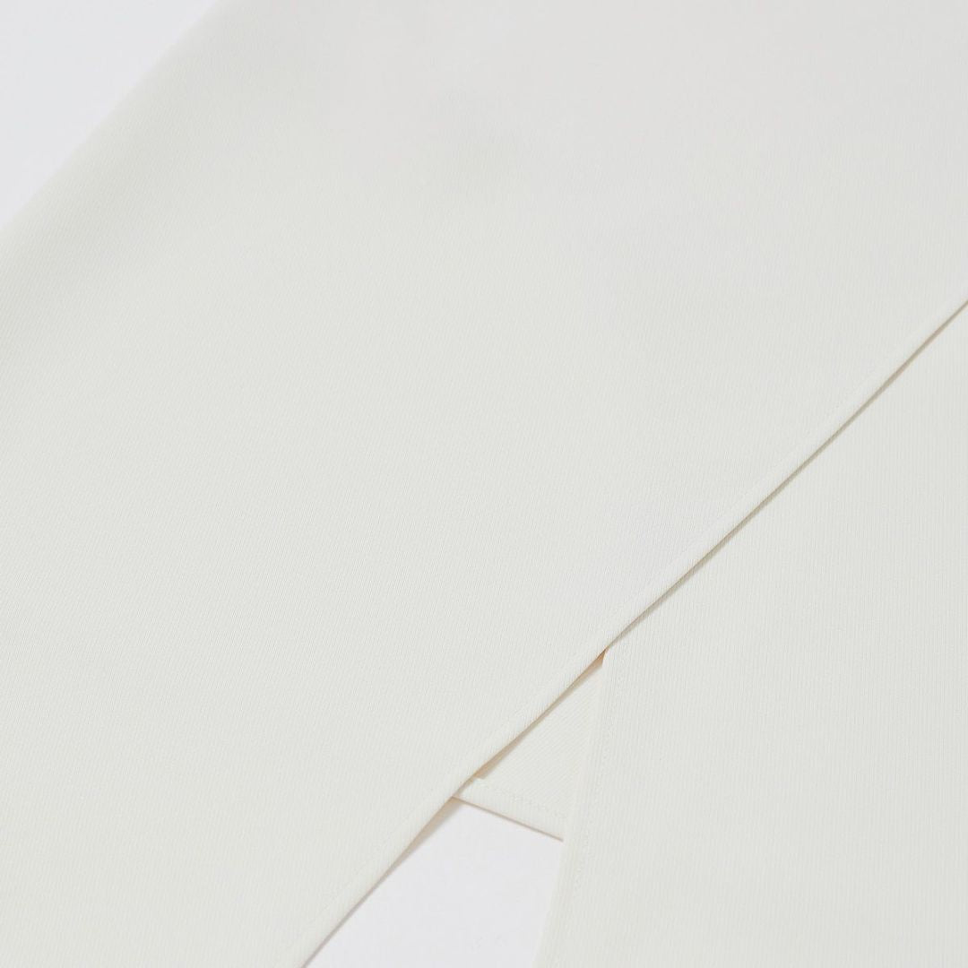 Fina Dam Klänningar Oregelbunden Klaff Knäppta Veck Polyester-4