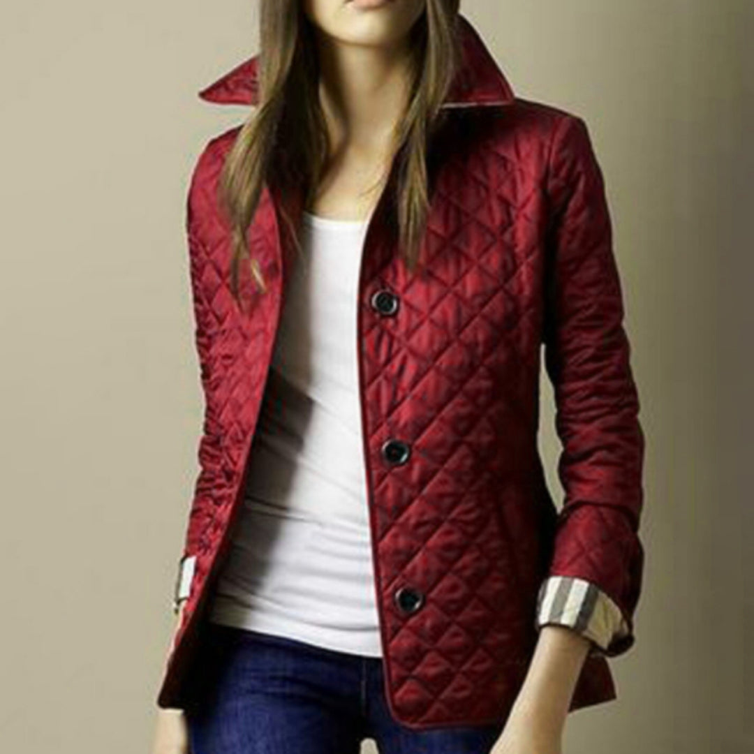 Damjacka Modern Silkes-Bomullsmix Smal Passform Polyester-2