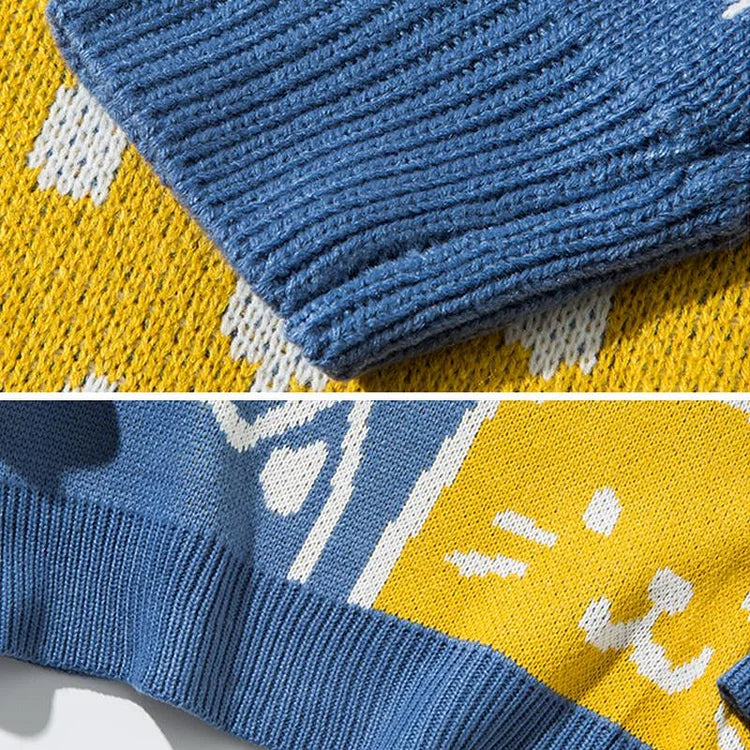 Dam Tröja Löst Snitt Kattmotiv Mjuk Bomull-3