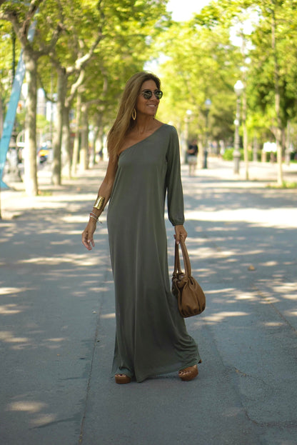 Fina Dam Klänningar Lång Klänning Elegant Polyester-2