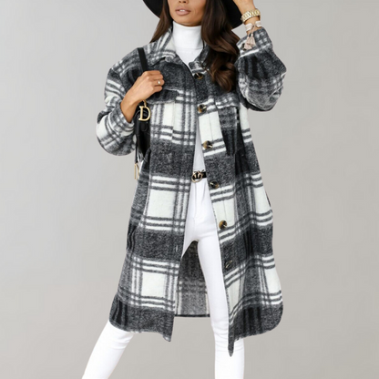Damjacka Mjuk Modern Polyester Avslappnad Passform-2