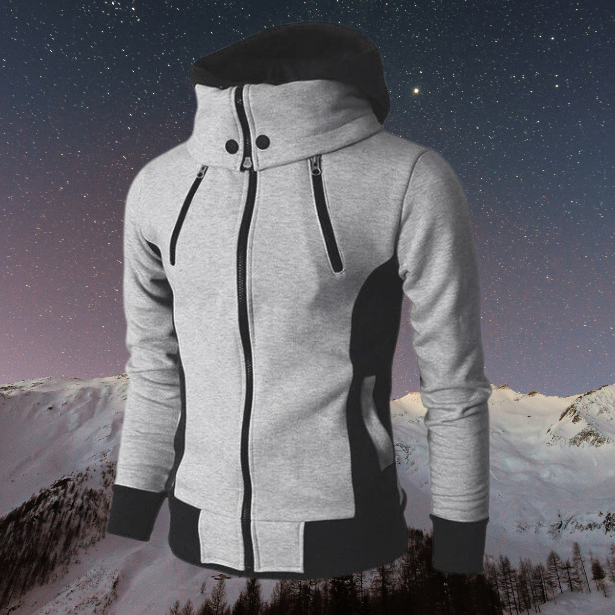 Damer Fleece Hoodiejacka Sjal Krage Polyester Smal Passform 1