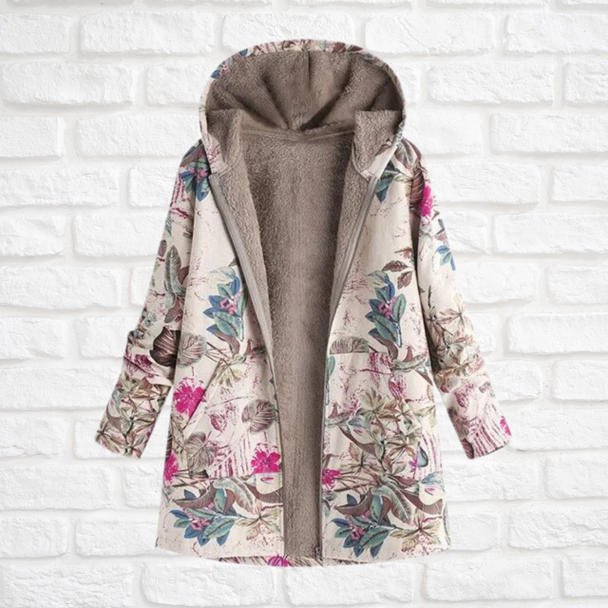 Damjacka Vintage Design i Kashmir och Siden med Huva 4