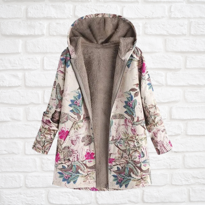Damjacka Vintage Design i Kashmir och Siden med Huva 4