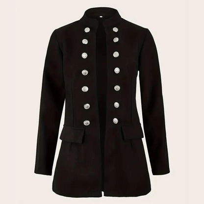 Kvinnor Blazer Avslappnad Bomull Polyester-2