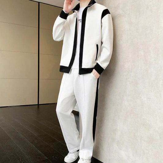 Herr Fritidsdräkt Avslappnad Mjuk Polyester-1