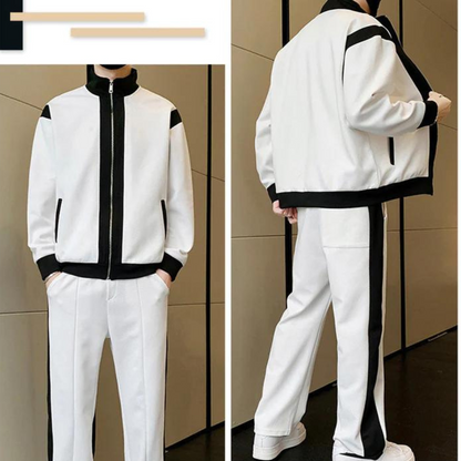 Herr Fritidsdräkt Avslappnad Mjuk Polyester-2