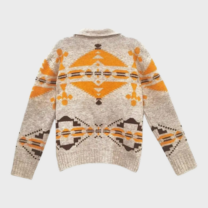 Dam Stickad Väst Vintage med Knappar Akrylblandning-3