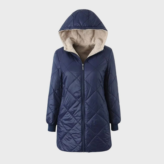 Dam Vinterjacka Klassisk Vattenavvisande Skräddarsydd Design-1