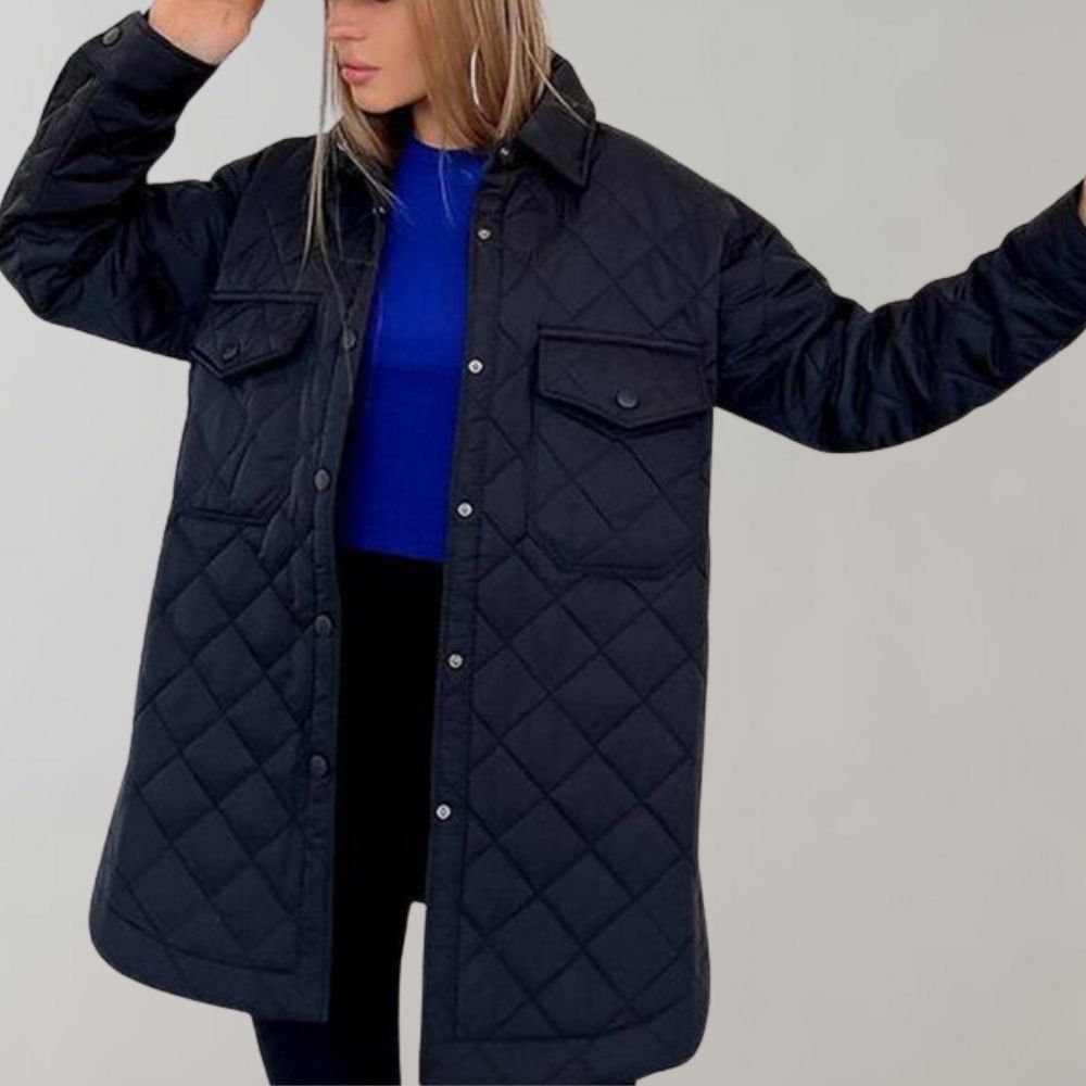 Variant image for Lång Vinterjacka Dam Avslappnad Polyester för Vår Höst och Vinter-28