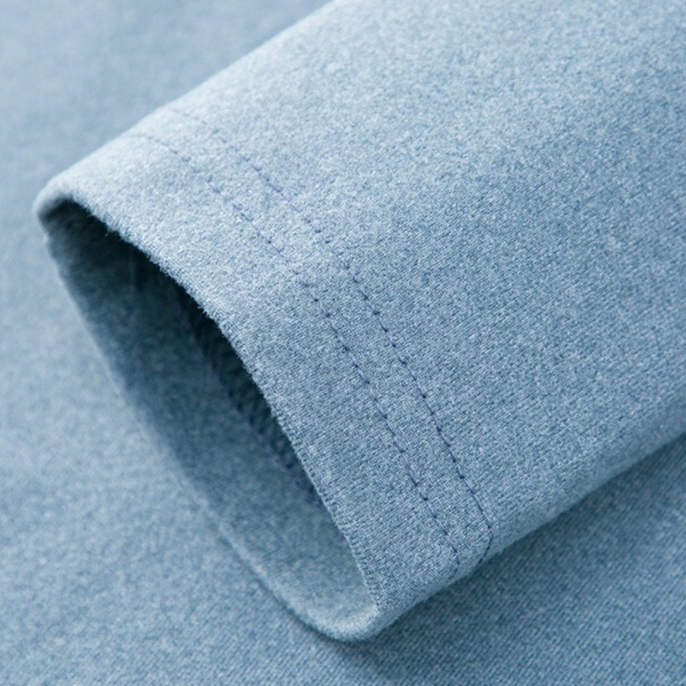 Herr Långärmad T-shirt Casual 100% Bomull-2