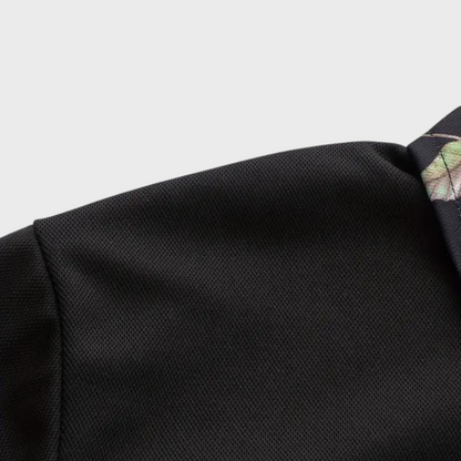 Herr Polo Skjorta Blommig Design Mjuk Bomull-4