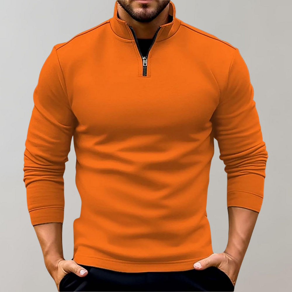 Herr Tröja Med Dragkedja Polyester Komfortabel Modern 9