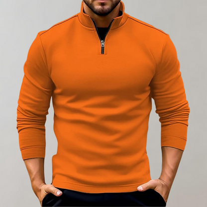 Herr Tröja Med Dragkedja Polyester Komfortabel Modern 9