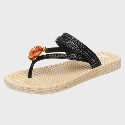 Kvinnors Sandaler Bekväm Syntetisk Läder Design-6