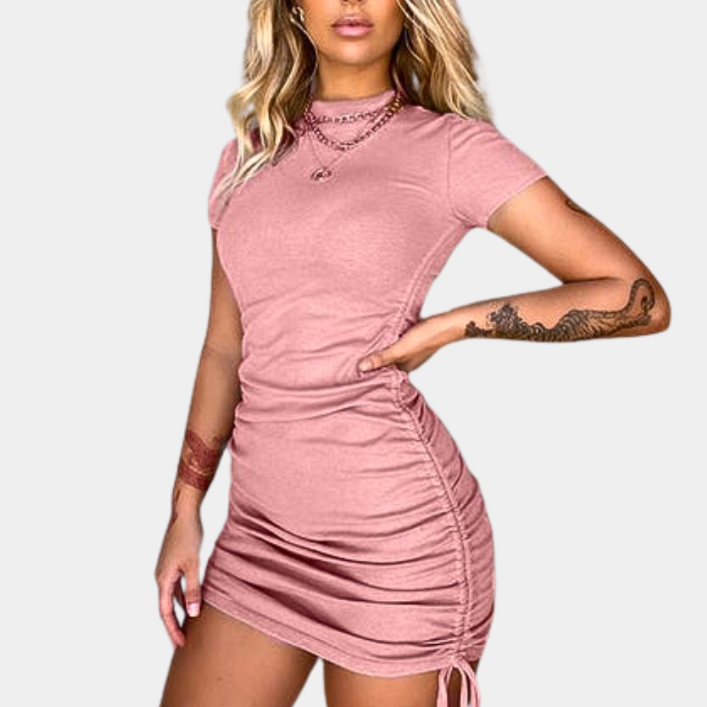 Kvinnors Bodycon Miniklänning Elastiskt Tyg Elegant Design-5