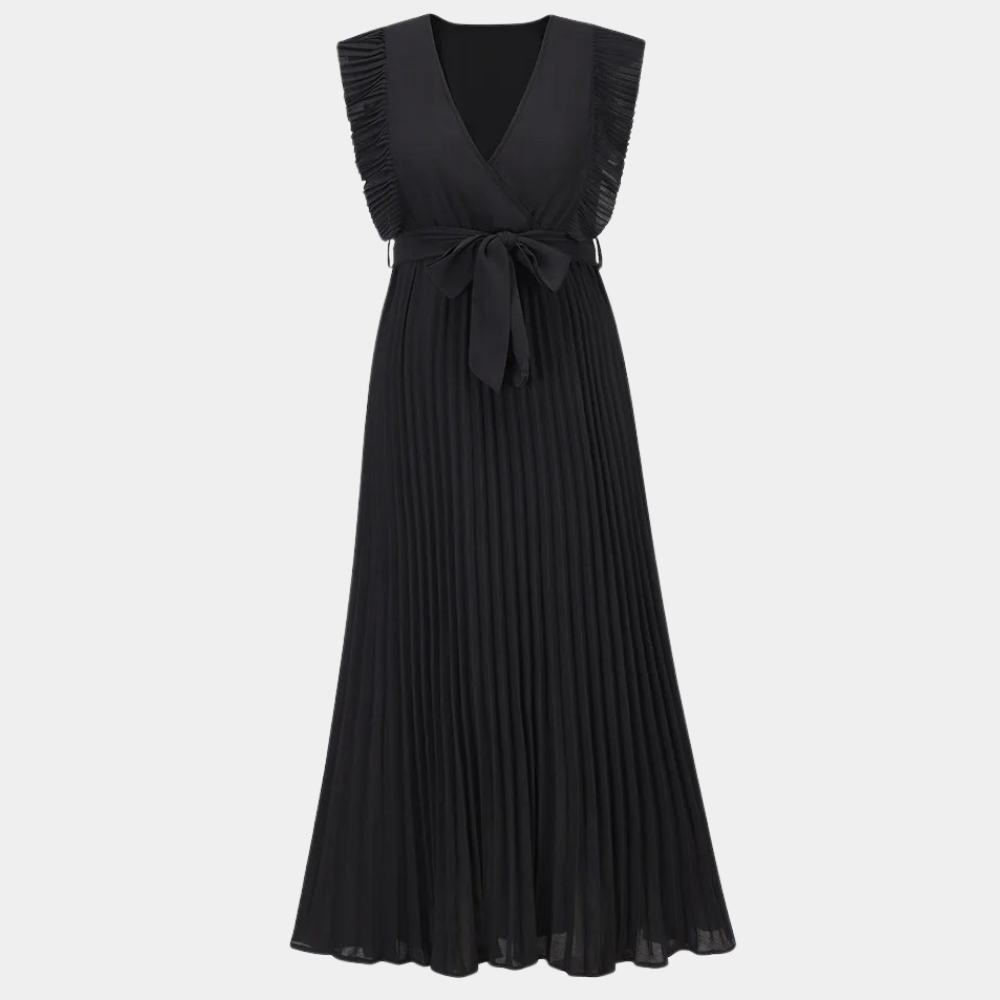 Kvinna Lång Klänning Tidlös Design Högkvalitativt Tyg 8