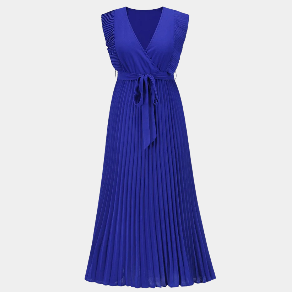 Kvinna Lång Klänning Tidlös Design Högkvalitativt Tyg 10