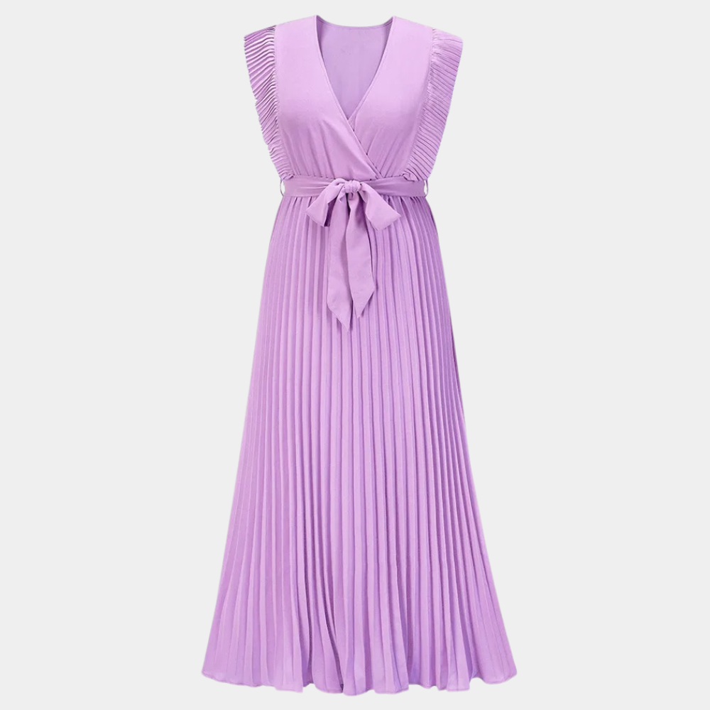 Kvinna Lång Klänning Tidlös Design Högkvalitativt Tyg 6