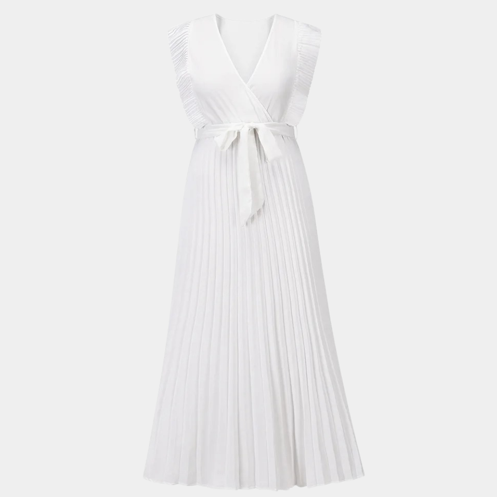 Kvinna Lång Klänning Tidlös Design Högkvalitativt Tyg 9