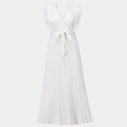 Kvinna Lång Klänning Tidlös Design Högkvalitativt Tyg 9