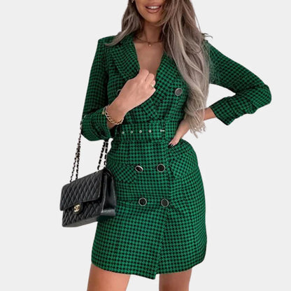 Kvinna Blazer Klänning Mångsidig Design Högkvalitativt Tyg-3