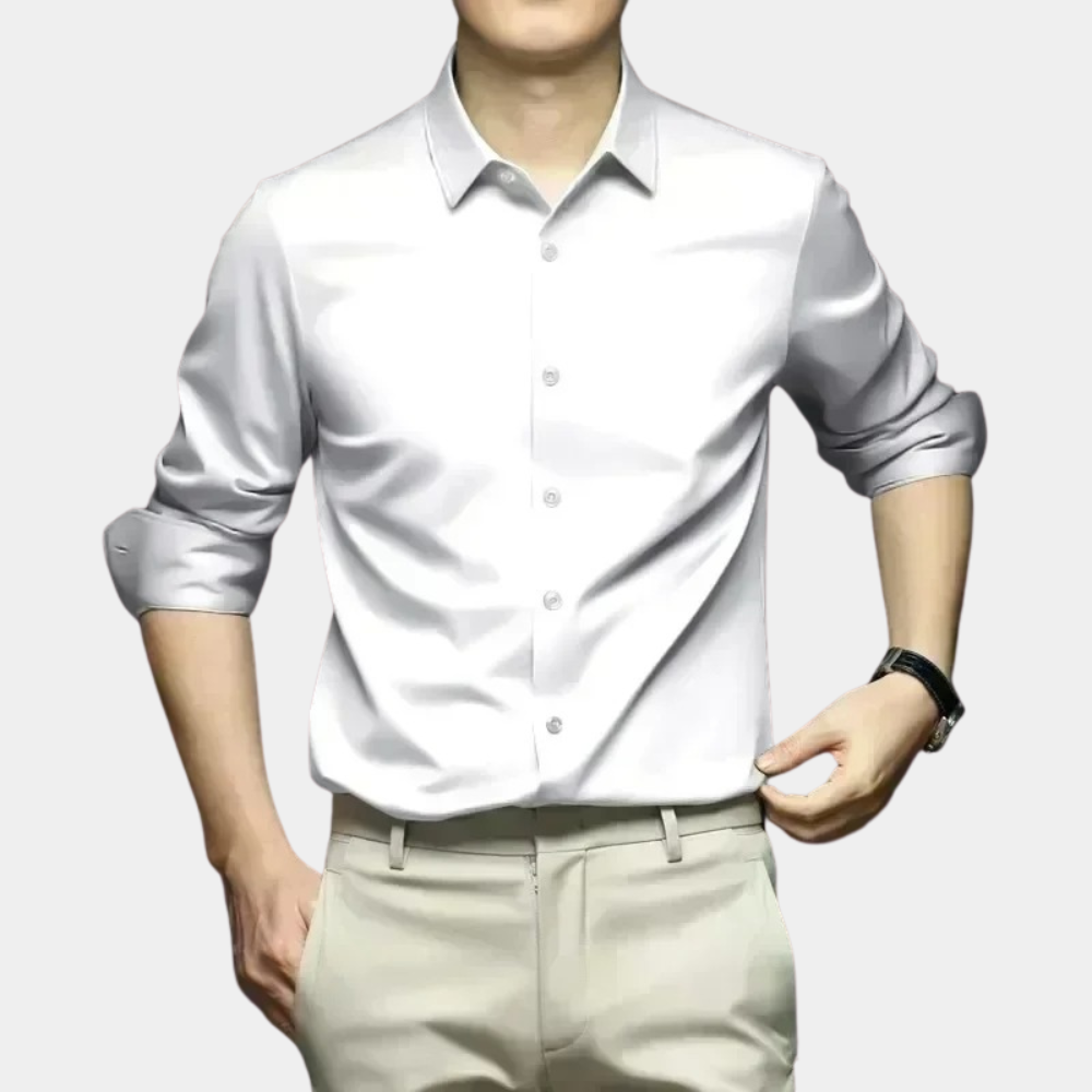 Variant image for Herrskjorta Klassisk Rynkfri Bomull Elegant Midjefit-7