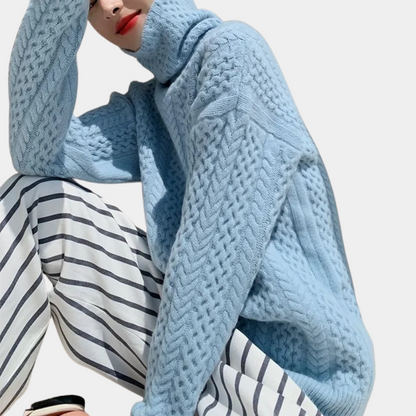 Variant image for Stickad Dam Tröja Turtleneck Polyesterblandning-1