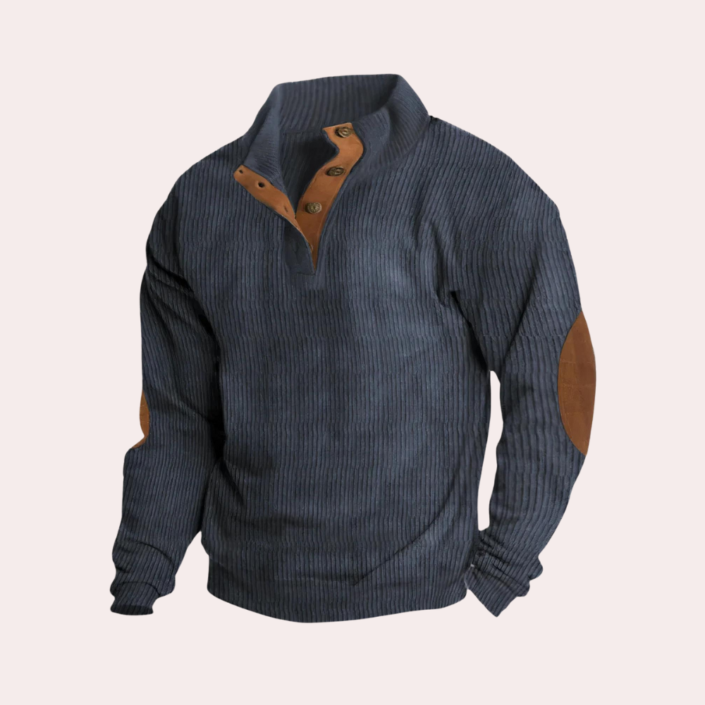 Herr Tröja i Sammet Modern Design Polyester Lös Passform 6