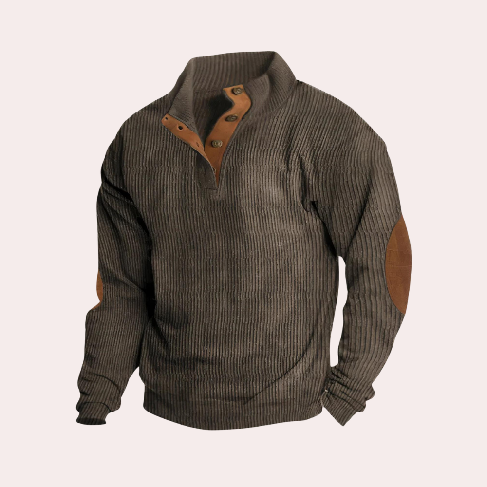 Herr Tröja i Sammet Modern Design Polyester Lös Passform 8