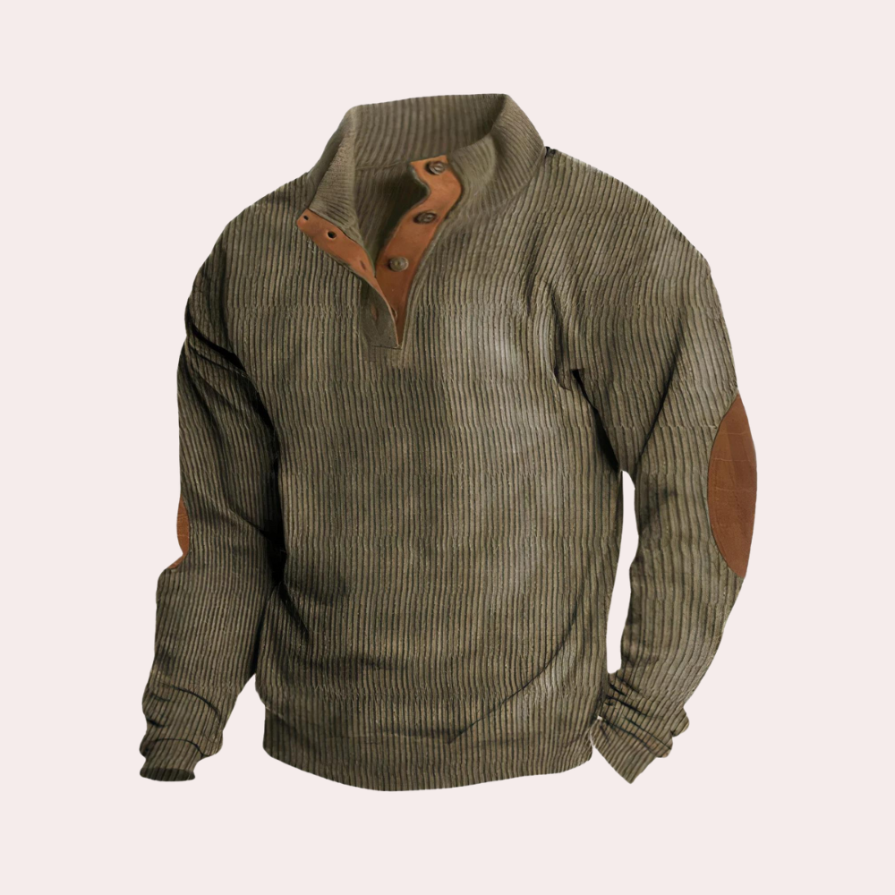 Herr Tröja i Sammet Modern Design Polyester Lös Passform 4